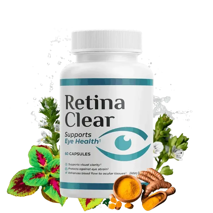 Retina Clear eye health support capsules, 30 capsules per bottle